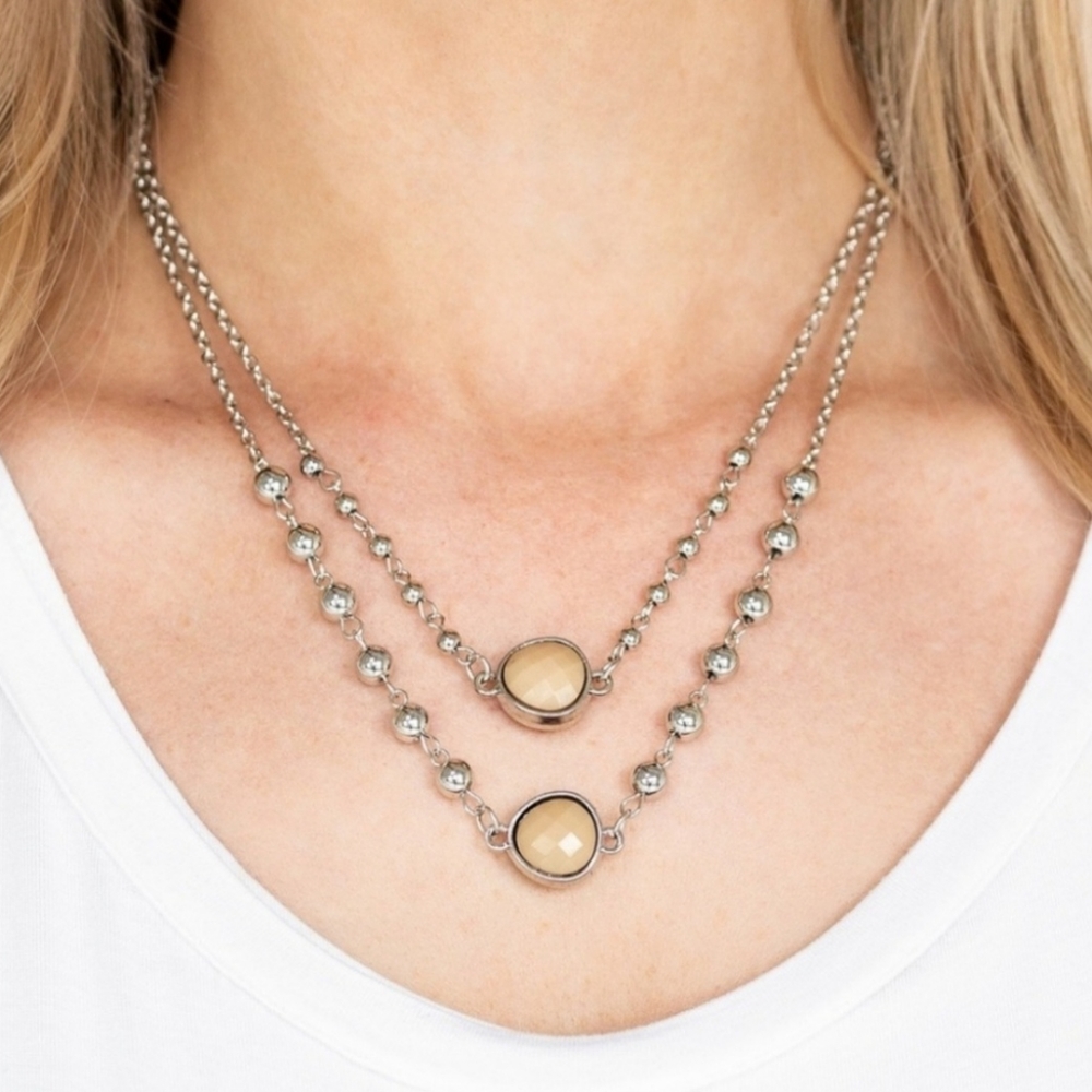 Natural stone necklace